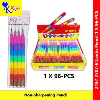 Lantu Non-Sharpening Pencil 1 X 96-PCS #2197 #2707-B #Lantu #BensiaPencil #Apollo #2.0mm #2B #Pensil #太空铅笔