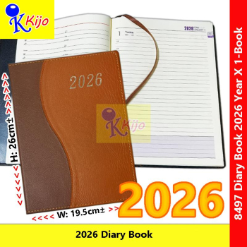2026 Year Diary Book Buku Diari Month Index 19.5x26cm± 5-Color #8497 #Kijo #2026Year #DiaryBook