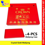 Crown Hong Kong Crystal Gold 4-Player Mahjong 香港皇冠水晶 金色 四人麻将 马来西亚麻将 马来麻将牌 带红飞字 #2049