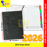 2026 Year Diary Book Buku Diari Month Index 14.5x21cm± 3-Color #1828-26 #Kijo #2026Year #DiaryBook #日记本 #日记簿