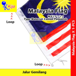 Bendera Malaysia Flag ~ Jalur Gemilang 90x180cm± #Polymesh #1911