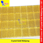 Crown Hong Kong Crystal Gold 4-Player Mahjong 香港皇冠水晶 金色 四人麻将 马来西亚麻将 马来麻将牌 带红飞字 #2049