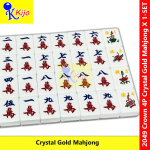 Crown Hong Kong Crystal Gold 4-Player Mahjong 香港皇冠水晶 金色 四人麻将 马来西亚麻将 马来麻将牌 带红飞字 #2049
