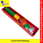Crown Hong Kong Crystal Gold 4-Player Mahjong 香港皇冠水晶 金色 四人麻将 马来西亚麻将 马来麻将牌 带红飞字 #2049