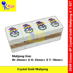 Crown Hong Kong Crystal Gold 4-Player Mahjong 香港皇冠水晶 金色 四人麻将 马来西亚麻将 马来麻将牌 带红飞字 #2049