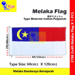 Melaka Flag Malacca State Flag Malacca Flag #马六甲旗 #MelakaFlag #Polymesh #2798 #Kijo #2x4ft #60x120cm