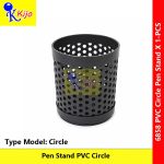 PVC Pen Stand Holder | Circle Design | Desktop Stationery Organizer | Office & School Use #6858