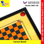 Kijo GMS-100 2in1 Standard Size Mini Carrom Board Wood #Kijo #GMS-100 #CarromBoard