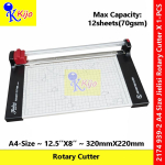 【A4】 Jielisi Rotary Cutter 939-2 Trimmer Paper Cutter #2174 #A4 #Rotary #Cutter #320mm #12sheets #Jielisi #Paper #Cutter