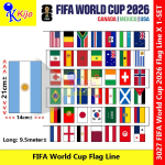 FIFA Word Cup 2026 Banner Flag Line 1~Flag line = 42 Country Flag #USA #Mexico #Canada #Football #Flag #WorldCup #FIFA