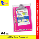 A4 Transparent Clip Board with Metal Clip Office School Writing Board #1078 #clipboard #a4clipboard #stationery #writing