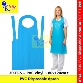 30-PCS Kijo PVC Vinyl Disposable Apron Adult Free Size #DisposableApron #8734 #2830 #一次性围裙 #ApronPakaiBuang 30-PCS Kijo PVC Vinyl Disposable Apron Adult Free Size #DisposableApron #8734 #2830 #一次性围裙 #ApronPakaiBuang