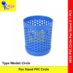 PVC Pen Stand Holder | Circle Design | Desktop Stationery Organizer | Office & School Use #6858