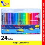 24-Color Magic Pen Color Pen / Watercolor Marker / Pen Color Pensil Warna Sekolah / School Fibre Tip Color Pen Magic Pen #1424