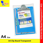 A4 Transparent Clip Board with Metal Clip Office School Writing Board #1078 #clipboard #a4clipboard #stationery #writing