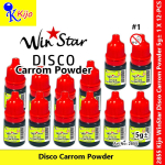 Kijo WinStar Disco Carrom Powder 5g X 12-PCS #2855 #Kijo WinStar #CarromPowder #DiscoPowder #CarromBoard #5g