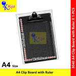 A4 Clip Board with Ruler Grid Writing Board Clipboard Office School Drawing Pad #8040 #A4 #Clipboard #PapanTulis #写字板