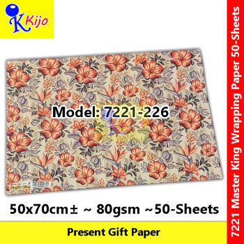 【50-Sheets】Present Gift Paper / Wrapping Paper / Kertas Hadiah / 礼物纸 #7221 #MasterKing #226