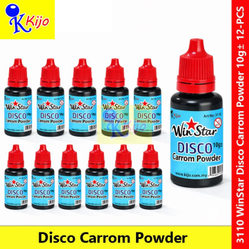 Kijo WinStar Disco Carrom Powder 10g X 12-PCS #3110 #Kijo WinStar #CarromPowder #DiscoPowder #CarromBoard #10g Kijo WinStar Disco Carrom Powder 10g X 12-PCS #3110 #Kijo WinStar #CarromPowder #DiscoPowder #CarromBoard #10g