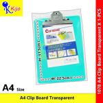 A4 Transparent Clip Board with Metal Clip Office School Writing Board #1078 #clipboard #a4clipboard #stationery #writing