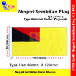 Negeri Sembilan Bendera Negeri Sembilan Darul Khusus Flag #森美兰旗 #Polymesh #2799 #Kijo #SembilanFlag #2x4ft #60x120cm