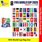 FIFA Word Cup 2026 Banner Flag Line 1~Flag line = 42 Country Flag #USA #Mexico #Canada #Football #Flag #WorldCup #FIFA
