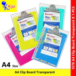 A4 Transparent Clip Board with Metal Clip Office School Writing Board #1078 #clipboard #a4clipboard #stationery #writing