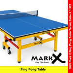 Mark X 25mm Ping Pong Table High-Density Tabletop Official Size Foldable Table Tennis Table with Wheels #2859 #乒乓桌
