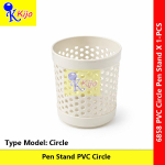 PVC Pen Stand Holder | Circle Design | Desktop Stationery Organizer | Office & School Use #6858