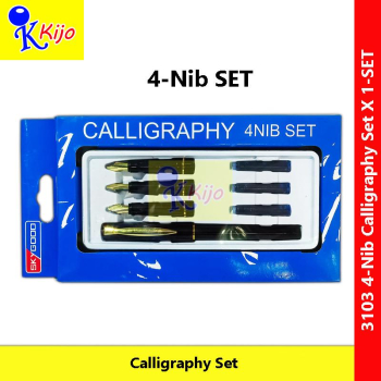Calligraphy Pen Set 4-Nib Arabic Diploma Pen Fountain Pen #Khat #Fountain #Calligraphy #Diploma #Cikgu #3103 #Teacher