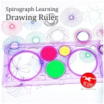 Spirograph Learning Drawing Ruler / Pembaris Bunga Graph 8839