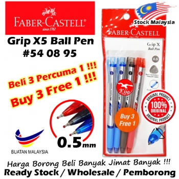 Faber-Castell Grip X Ball Pen Buy3Free1 Value Pack