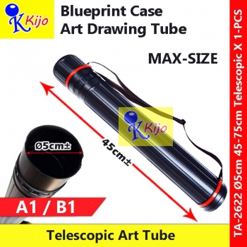 45-75cm Ø5cm A1/B1 Telescopic Drawing Tube Tabung Gambar Blueprint Case #A1 #B1 #2622