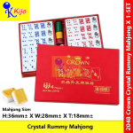 CROWN Crystal Gold Rummy Mahjong Set #2048 #皇冠水晶扑克牌麻将 CROWN Crystal Gold Rummy Mahjong Set #2048 #皇冠水晶扑克牌麻将
