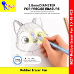 Quick Clean Rubber Eraser Pen 3.8mm Push Type Precision Eraser Soft TPE Flexible Erasing Pen #Pemadam #8027 #笔胶擦 #Eraser