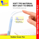 Quick Clean Rubber Eraser Pen 3.8mm Push Type Precision Eraser Soft TPE Flexible Erasing Pen #Pemadam #8027 #笔胶擦 #Eraser
