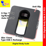 Digital Bathroom Scale USB-C Rechargeable Weight Scale 150kg Capacity LCD Display Slim Body Scale Home Health Monitor #3025