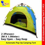 Automatic Pop Up Camping Tent 2-3 Person 2-Ply Mosquito Net & Full Rainfly Waterproof Outdoor Tent Easy Setup #8125