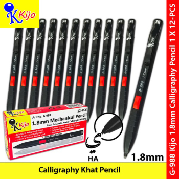 【12-PCS】 KIJO 1.8mm Calligraphy Khat Mechanical Pencil #G988 #Jawi #khat-nasakh #1.8mm 【12-PCS】 KIJO 1.8mm Calligraphy Khat Mechanical Pencil #G988 #Jawi #khat-nasakh #1.8mm