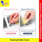 Rotating Rubber Eraser Pen Style Push Eraser Clean Smooth Erasing Pemadam Pensil #8330 #笔形胶擦 #Stationery #Eraser