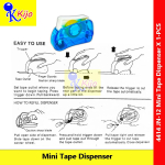 Easy Packer 12mm Mini Tape Dispenser Easy Keep Mini Tape Cutter #Taiwan #JN-12 #4414 #TapeDispenser #MiniTapeCutter