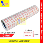 【10-Roll】 Price Tag Label Price Label For Price Labeller MX-5500 EXPIRY DATE 1 X 10-Roll #KOLA #MOTEX #GunaSebelum #1221 【10-Roll】 Price Tag Label Price Label For Price Labeller MX-5500 EXPIRY DATE 1 X 10-Roll #KOLA #MOTEX #GunaSebelum #1221