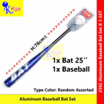 Aluminum Baseball Bat Set ( Bat + Baseball ) 25inch Baseball Bat #2592 #SetKelawarBesbol #棒球棒套装 #棒球 #Besbol #BaseballSet