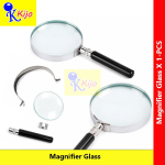 5X Handheld Magnifying Glass 60mm / 90mm | Optical Glass Lens | Metal Frame | ABS Handle | Reading Magnifier for Books #6070 #9090