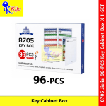JIELISI 8705 96 Keys Metal Key Cabinet Box with Lock Heavy Duty Wall Mount Key Storage Cabinet Office Hotel