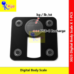Digital Bathroom Scale USB-C Rechargeable Weight Scale 150kg Capacity LCD Display Slim Body Scale Home Health Monitor #3025