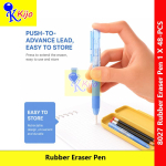 Quick Clean Rubber Eraser Pen 3.8mm Push Type Precision Eraser Soft TPE Flexible Erasing Pen #Pemadam #8027 #笔胶擦 #Eraser
