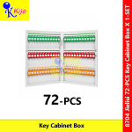 JIELISI 8704 72 Keys Metal Key Cabinet Box with Lock Heavy Duty Wall Mount Key Storage Cabinet Office Hotel JIELISI 8704 72 Keys Metal Key Cabinet Box with Lock Heavy Duty Wall Mount Key Storage Cabinet Office Hotel