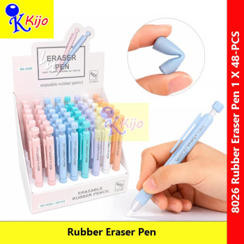 Rubber Eraser Pen 3.8mm Push Type Erasable Eraser Precise Detail Erasing Soft Flexible Eraser Pen #Pemadam #8026 #笔胶擦