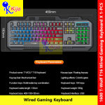 T-WOLF T-16 Backlit Wired USB Gaming Keyboard #Gaming #Keyboard #Light #1600 #T-16 #T-WOLF #有线键盘 #游戏键盘 #游戏背光键盘